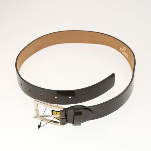 FENDI Zucca Canvas Belt Leather Canvas 2 Set Brown Dark Brown Auth bs25284 - Picture 2 of 13
